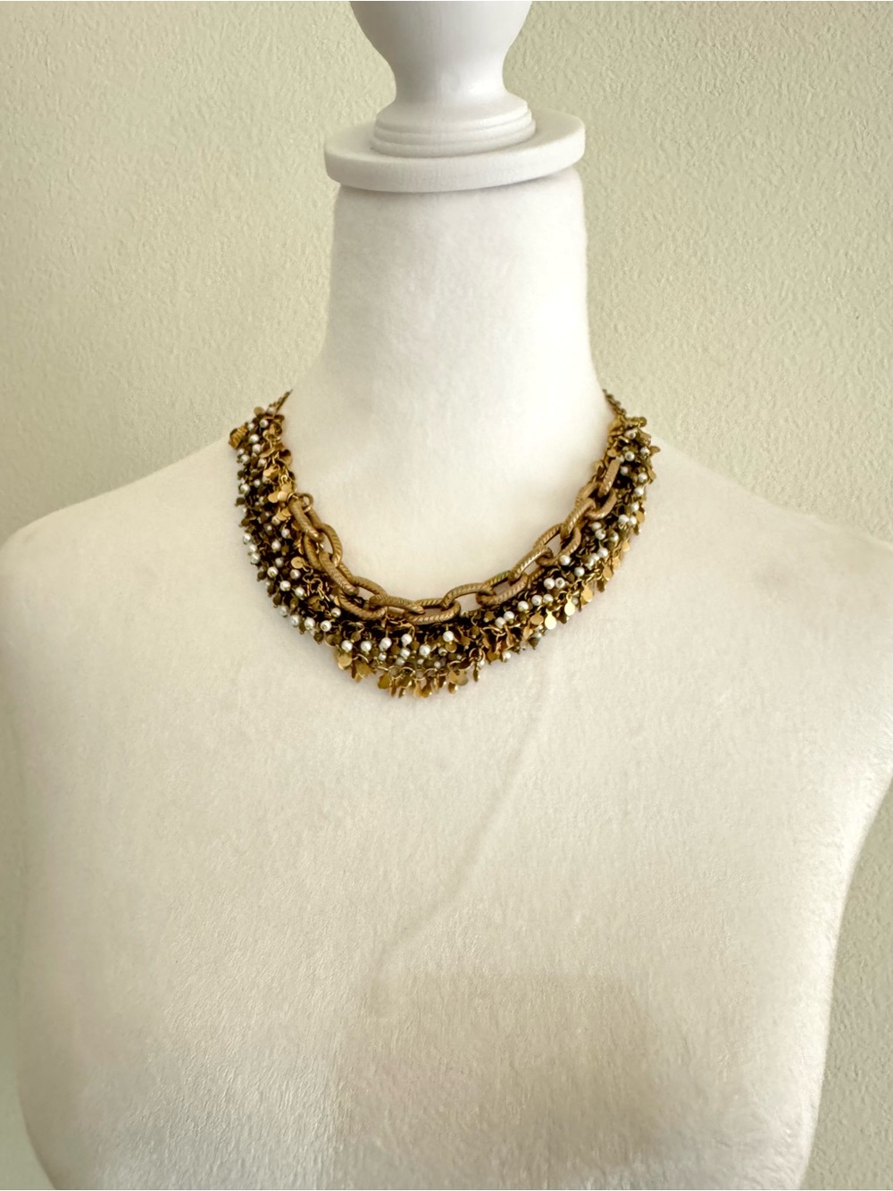 Catherines Gold-Tone Multi-Chain Cluster Necklace